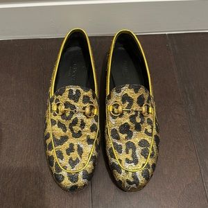 Gucci leopard princetown loafers